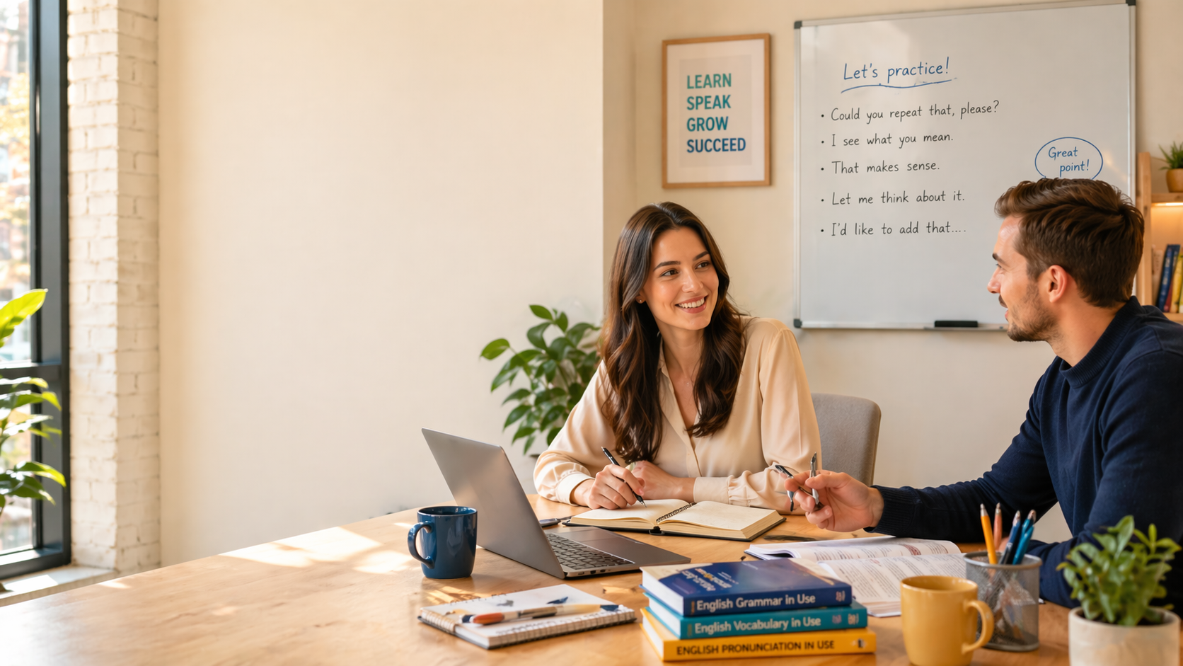 Private English course with one teacher and one student